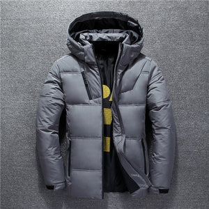 New Winter Jacket Men High Quality Fashion Casual Coat Hood Thick Warm Waterproof Down Jacket Male Winter Parkas Outerwear