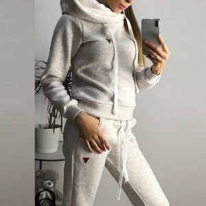 2019 New Autumn Winter Women Tracksuit Female Two Piece Sets Long Sleeve Pullover Jackets And Pants  Warm Outfits Suit