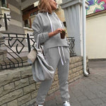 2019 New Autumn Winter Women Tracksuit Female Two Piece Sets Long Sleeve Pullover Jackets And Pants  Warm Outfits Suit