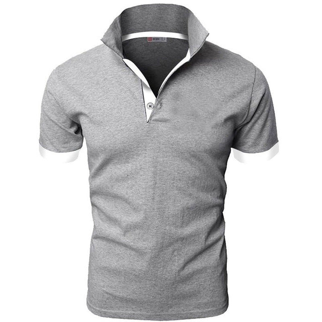 Mens Polo Shirt 2019 New Summer Short Sleeve Turn-over Collar Slim Tops Casual Breathable Solid Color Business Shirt