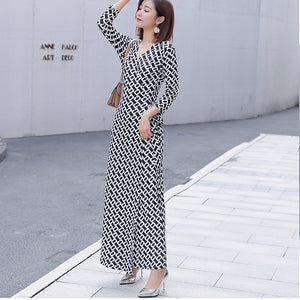 Floral Print Boho Long Dress Women Maxi Dresses Vestidos Sexy Side Split Casual Beach Summer Dress robe dropshipping plus Size