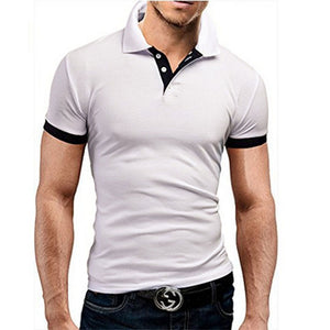 Summer short Sleeve Polo Shirt men Turn-over Collar fashion casual Slim Breathable Solid Color Business polo shirt  2019 TJWLKJ