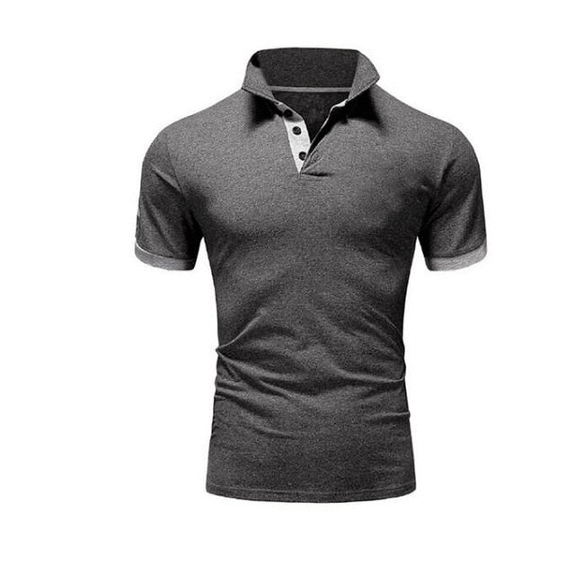 Summer short Sleeve Polo Shirt men Turn-over Collar fashion casual Slim Breathable Solid Color Business polo shirt  2019 TJWLKJ