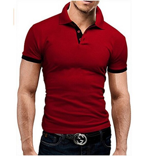 Summer short Sleeve Polo Shirt men Turn-over Collar fashion casual Slim Breathable Solid Color Business polo shirt  2019 TJWLKJ