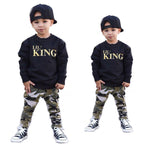 toddler boys clothing set Letter long sleeve T shirt Tops+Camouflage Pants Autumn Winter Children Kids Outfits Clothes Sets