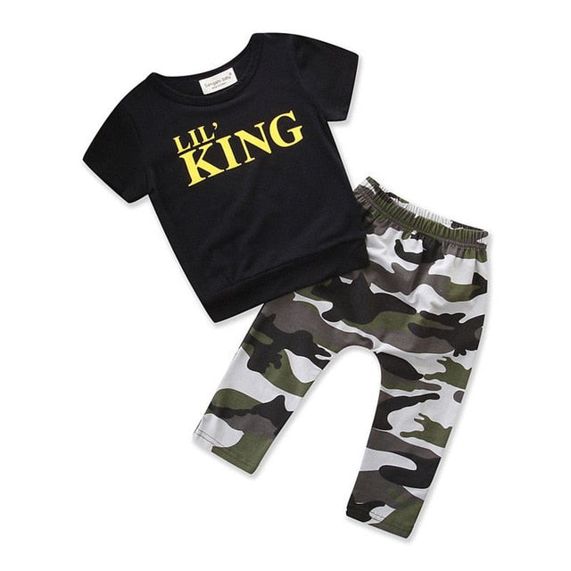 toddler boys clothing set Letter long sleeve T shirt Tops+Camouflage Pants Autumn Winter Children Kids Outfits Clothes Sets